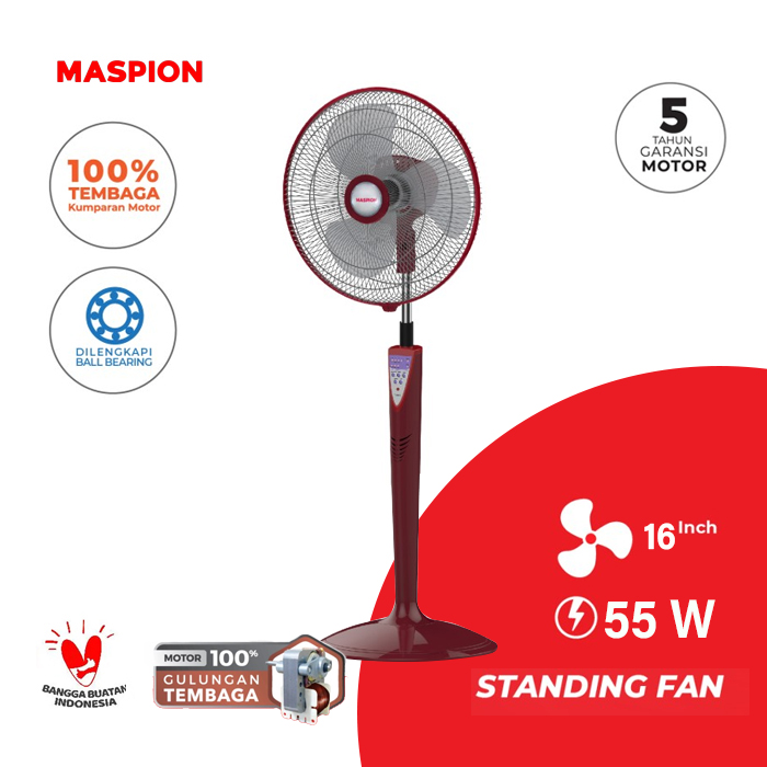 Maspion Standing Fan Remote 16" - F1661RC | F-1661 RC